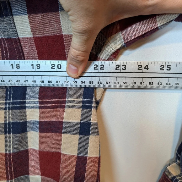 Ridgecut Toughwear Plaid Flannel Button  Down Work Shirt 100% Cotton Men L - Picture 5 of 6